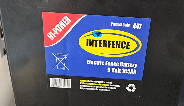 9V 165 Amp Fencing Battery