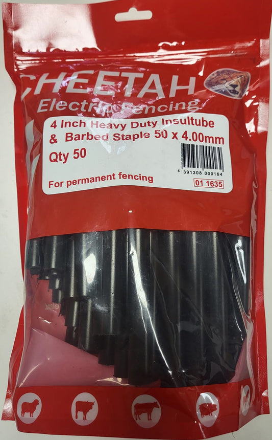 Cheetah 4” Tube-Ins+Staples QTY 50