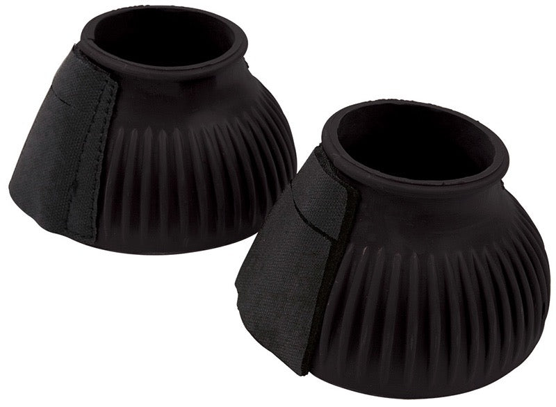 Ribbed Bell Boots With Touch Tape