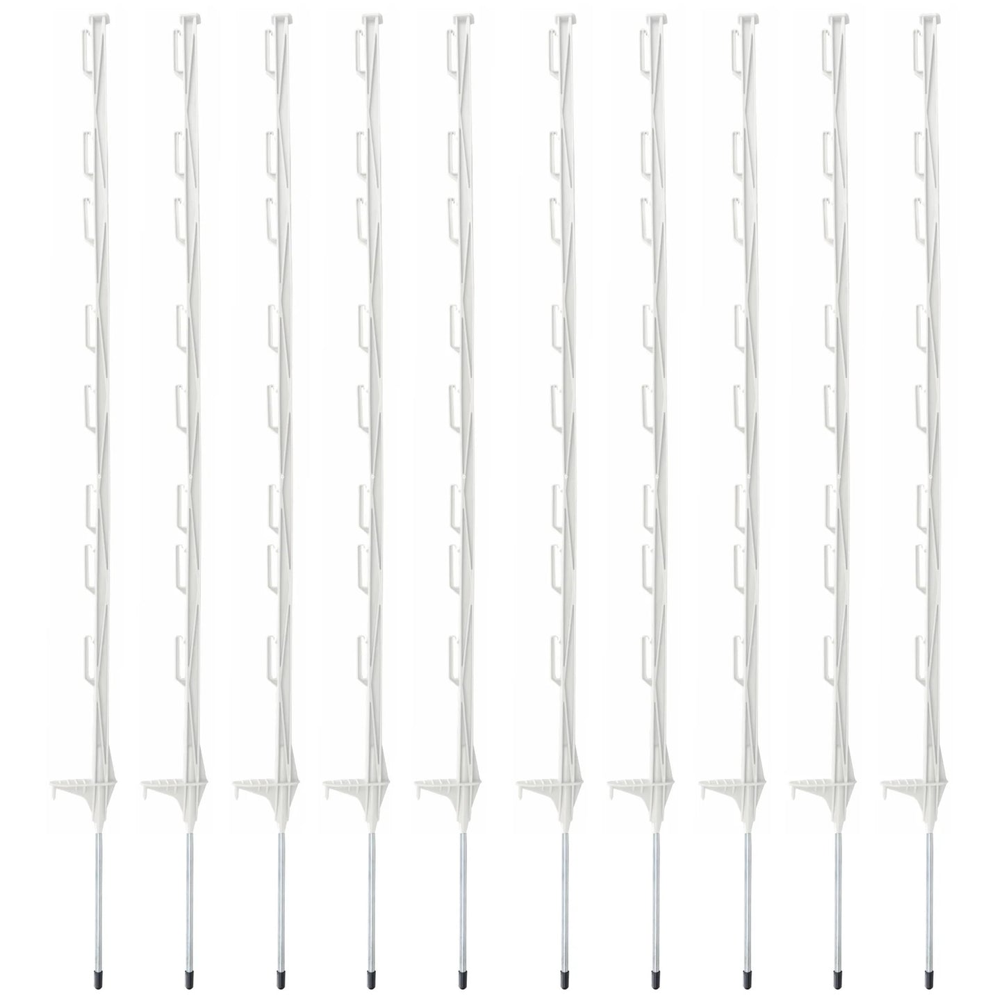Cheetah White Plastic Posts (Bundle of 10)